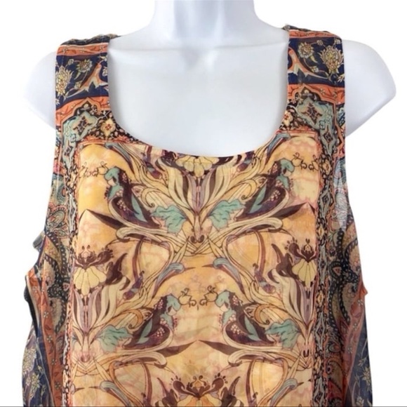 One World Boho Print Shark Tail Tank - Picture 2 of 4